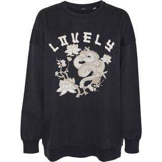 VERO MODA dame sweatshirt VMTANYA - Black LOVELY - XS