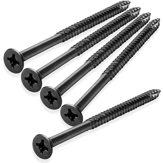 Cauldham svarta träskruvar #9 x 3 tum för dörrgångjärn - 25 pack