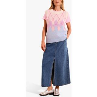 Omnes Omnes Pink Bobbi Cable Knit Vest