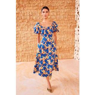 Ulla Johnson Imara floral cotton poplin midi dress - multicoloured - S