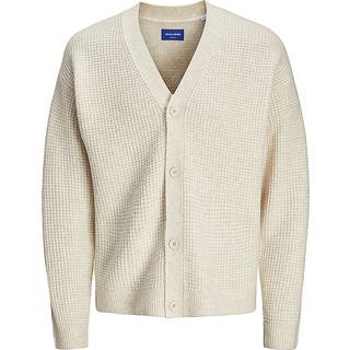 Jack & Jones Ollie Waffle Knit Cardigan Moonbeam