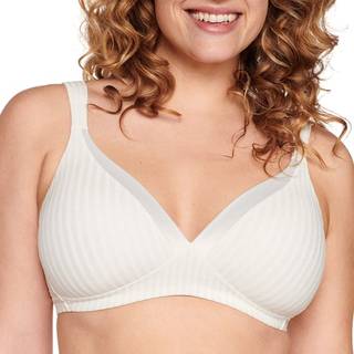 Naturana Everyday Wednesday Striped Soft Bra - Ivory-2 - C 85