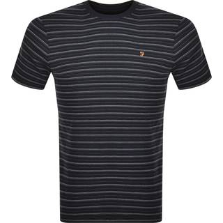 Farah Wilmot Stripe T Shirt Navy