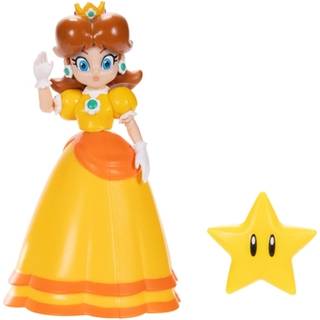 Nintendo Super Mario 4-tommer Daisy Poseable Figur med Super Star-tilbehr i alderen 3+ (officielt licenseret)