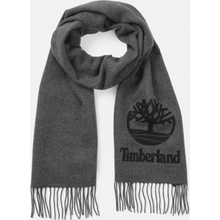 Timberland Yarn Dye Scarf with Printed Logo Halstørklæde Herrer størrelse L/XL farve grå