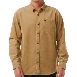 Rip Curl Classic Surf Cord L/S Shirt Skjorte Herrer størrelse M farve beige/brun