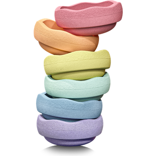 Stapelstein Set Rainbow Pastel, 6 stuks