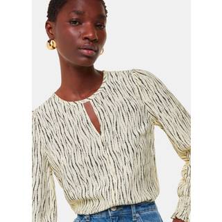 Whistles Shibori Stribet Detail BluserEU 44 (UK 16)