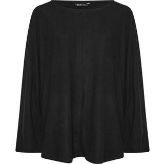 Yours Curve Yours Curve Black Batwing Sleeve Soft Touch Jumper