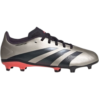 Predator League Firm Ground Kids støvler - Platinum Metallic / Aurora Black / Turbo - 38 2/3