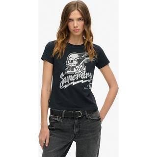 Superdry 100% Bomuld Udsmykket T-shirt med plakatEU 40 (UK 12)