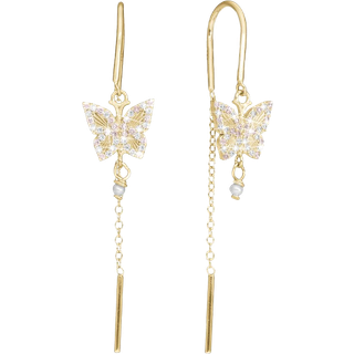 Christina Jewelry Sparkling Butterfly øreringe i forgyldt
