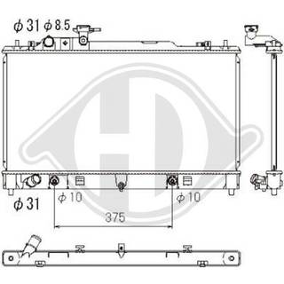DIEDERICHS DCM2275 Radiator Climate, Aluminium