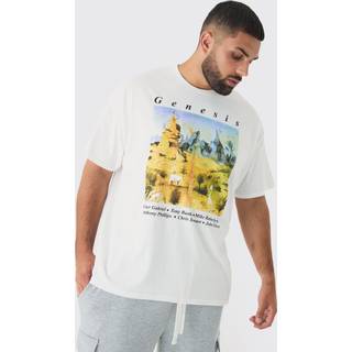Mens White Plus Genesis License Print T-shirt