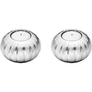 BERNADOTTE Fyrfadsstager, 2 stk. - Design Inspireret af Sigvard Bernadotte, Georg Jensen, Blankt rustfrit stål