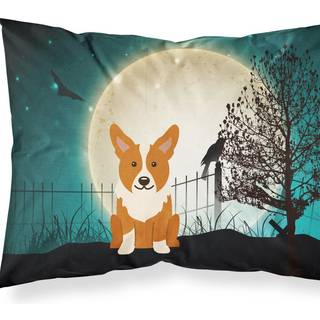 """" Caroline's Treasures Halloween Scary Corgi Fabric Standard Pillowcase BB2290Pillowcase """"