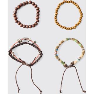 Mens Multi Mixed Bead Compass Bracelets