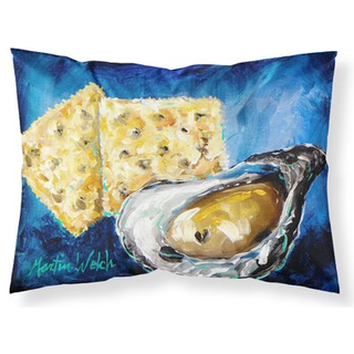 """" Caroline's Treasures MW1089Pillowcase Oysters Two Crackers Moisture Wicking Fabric Standard Pillowcase Large Multicolor """"