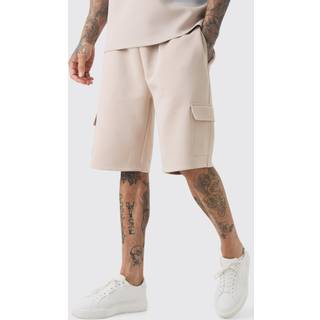 Mens Grey Tall Scuba Relaxed Cargo Shorts