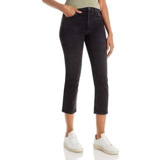 Agolde Riley high-rise cropped slim jeans - black - XS