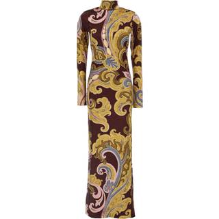 Etro Paisley velvet turtleneck maxi dress - multicoloured - XS