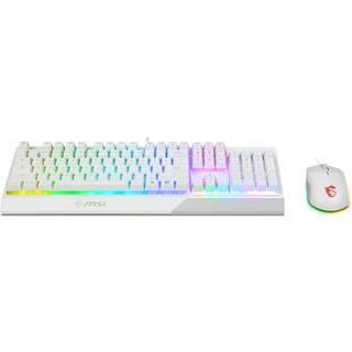 MSI Vigor GK30 combo - keyboard and mouse set - white - Tastatur & Mus sæt - Amerikansk engelsk - Hvid