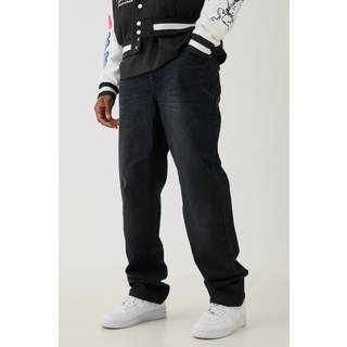 Mens Washed Black Tall Slim Rigid Jeans