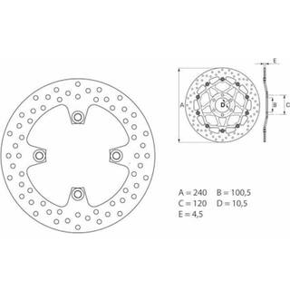 Brembo Bremseskiver Faste Med Tgk