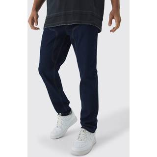Mens Indigo Slim Rigid Carpenter Denim Jeans