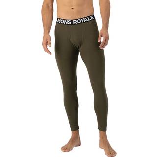 Mons Royale Men's Cascade Merino Flex 200 Legging Dark Olive, XL