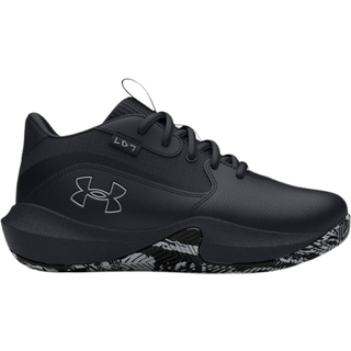 Under Armour Lockdown 7 Pre-School Basketball Shoes Black / Black / Metallic Silver 31.5