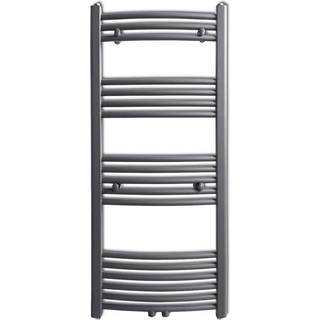 håndklæderadiator 500x1160 mm centralvarme buet grå