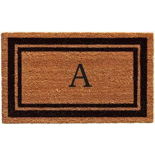 Calloway Mills 152961830a Black Border 18 """" X 30 """" Monogram Doormat (Brev A)