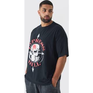 Mens Black Plus Cypress Hill License Print T-shirt
