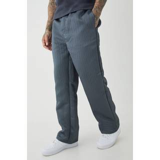 Mens Tall Textured Relaxed Fit Trouser in Black