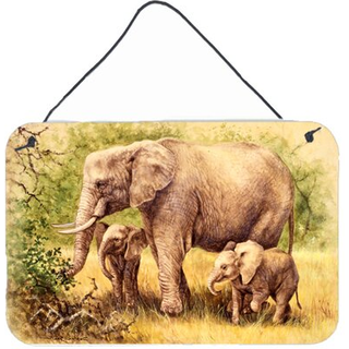 """" Caroline's Treasures Elefants af Daphne Baxter Wall eller Door Hanging Prints BDBA0112DS812 8HX12W multicolor """"