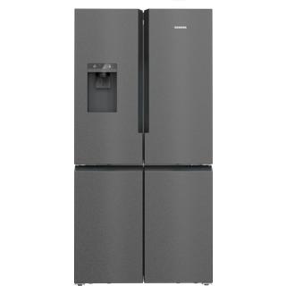 Siemens Fritstående køl/frys 183 x 90.5 cm Sort stål med antifingerprint, Total noFrost KF96DPXEA iQ700