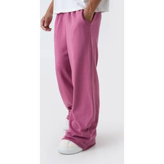 Mens Mauve Extreme Wide Leg Raw Edge Loopback Jogger