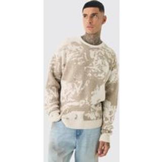 Mens Stone Tall Renaissance Oversized Knitted Sweat