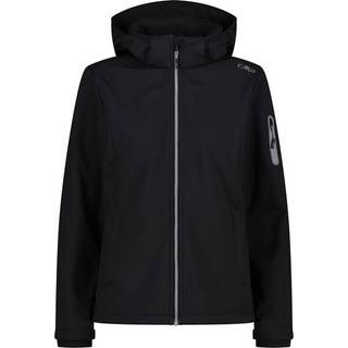CMP Women's Softshell Jacket Zip Hood Softshelljakke Damer størrelse 34 farve sort