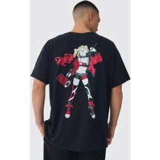 Mens Black Oversized DC Harley Quinn License Print T-Shirt