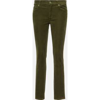 7 For All Mankind Roxanne mid-rise corduroy slim jeans - green - 23