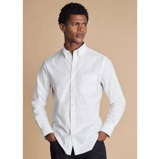 Charles Tyrwhitt Charles Tyrwhitt White Slim Fit Plain Button Down Non Iron Stretch Oxford Shirt