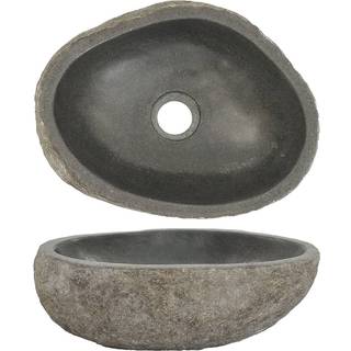 håndvask (29-38) x (24-31) cm oval flodsten