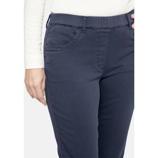 BRANDTEX - Madelaine Bukser - Mørkeblå - Straight Fit / Elastik i Taljen