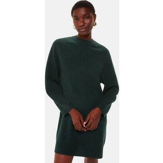 Whistles Whistles Green Ava Round Neck Knitted Dress