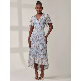 Jolie Moi Jolie Moi Meagan Chiffon Maxikjole med V-hals - EU 44 (UK 16)