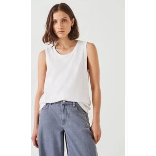Hush Hush White Carla Relaxed Tank Top