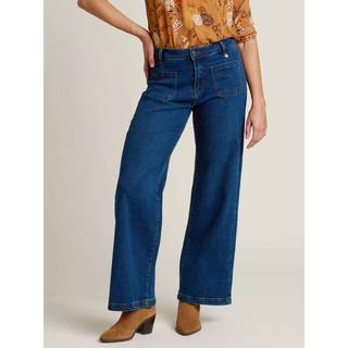 Brakeburn Brakeburn Blue 100% Cotton Wide Straight Leg Jeans