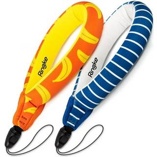 Ringke vandt?t floatrem (2 pakke) Undervands flydende rem armb?nd h?ndgreb lanyard kompatibel med kameratelefonn?gle og solbriller (banan & marin